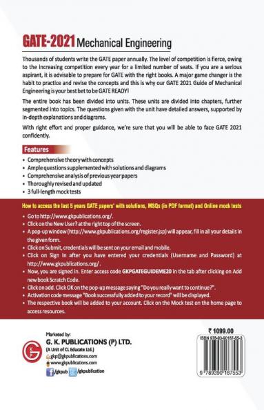 GATE 2021 - Guide - Mechanical Engineering (New syllabus added)