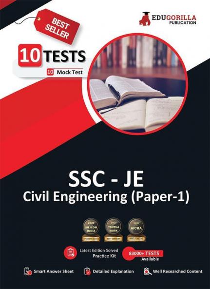 SSC JE Civil Book 2023 (Paper 1) - General Engineering (CE) General Awareness Intelligence and Reasoning - 10 Mock Tests (2000 Solved Questions) with Free Access to Online Tests