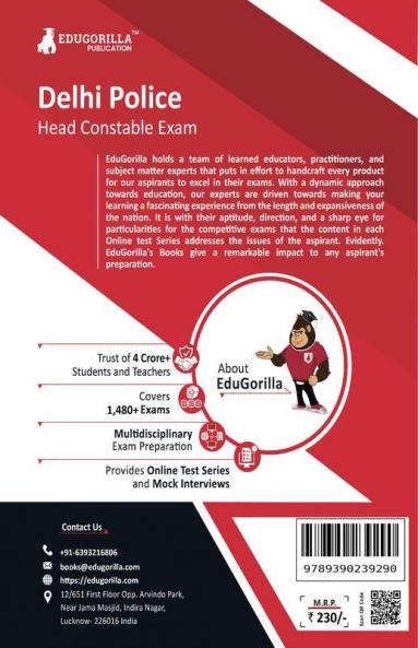 Delhi Police Head Constable Recruitment Exam 2023 - 10 Full Length Mock Tests and 15 Sectional Tests (1100 Solved Questions) with Free Access to Online Tests