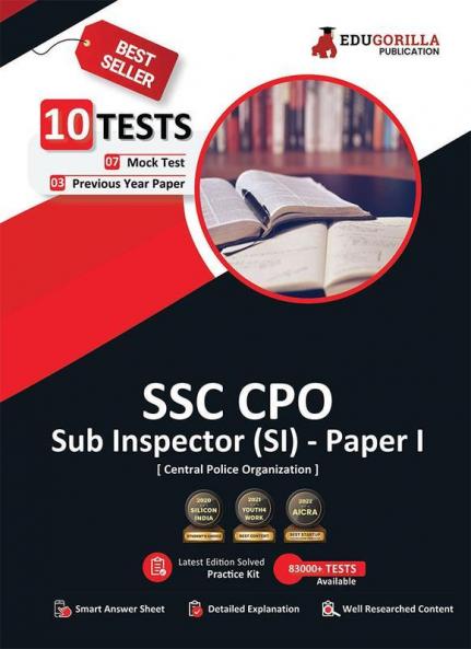 SSC CPO Sub Inspector (SI) Paper I Exam 2023 (English Edition) - 7 Mock Tests and 3 Previous Year Papers (2000 Solved Questions) with Free Access to Online Tests