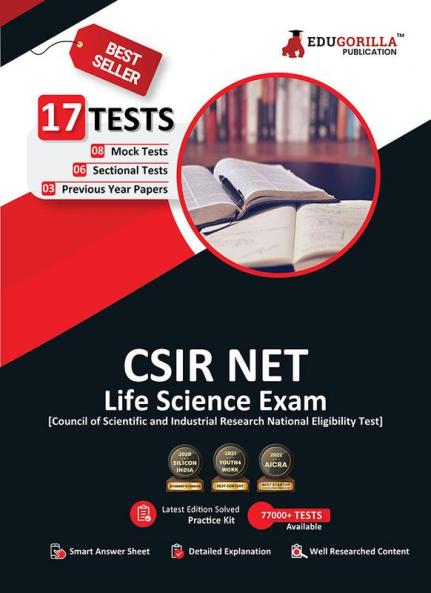 CSIR NET Life Science Exam 2024 (English Edition) - 17 Solved Practice Tests (8 Mock Tests 6 Sectional Tests and 3 Previous Year Papers) with Free Access to Online Tests