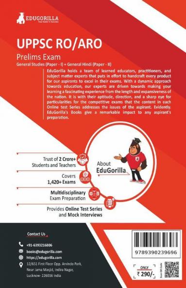 UPPSC RO/ARO Prelims Exam 2023 (English Edition) - Review Officer/Assistant Review Officer - 16 Practice Tests and 2 Previous Year Papers (1800 Solved MCQs) with Free Access to Online Tests