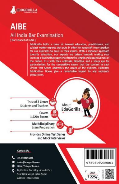 AIBE : All India Bar Examination (English Edition Book) Conducted by Bar Council of India - 10 Practice Tests and 3 Previous Year Papers (1300 Solved Questions) with Free Access to Online Tests