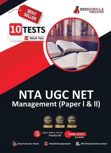 NTA UGC NET/JRF Management Book 2024 (Paper I and II) | 10 Full Length Mock Tests and 2 Previous Year Papers (1800 Solved Questions) with Free Access to Online Tests