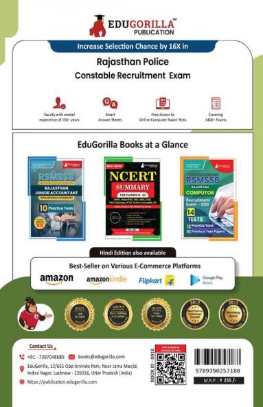 Rajasthan Police Constable Book 2023 (English Edition) - 10 Full Length Mock Tests (1500 Solved Questions for Self Evaluation) with Free Access to Online Tests