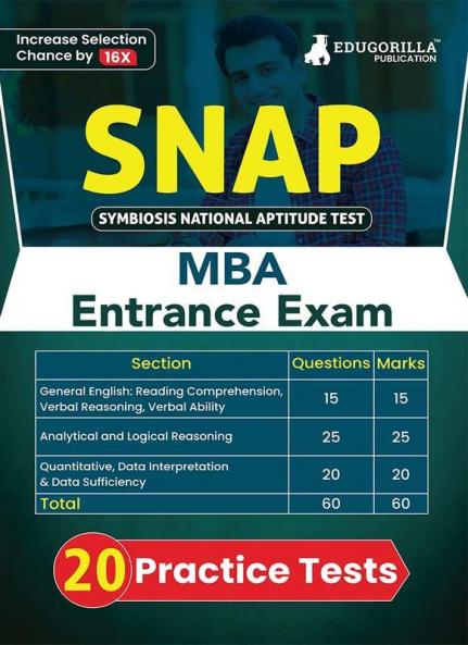 EduGorilla SNAP MBA Entrance Exam 2023 (Symbiosis National Aptitude Test) - 20 Practice Tests (1200 Solved MCQs) with Free Access to Online Tests
