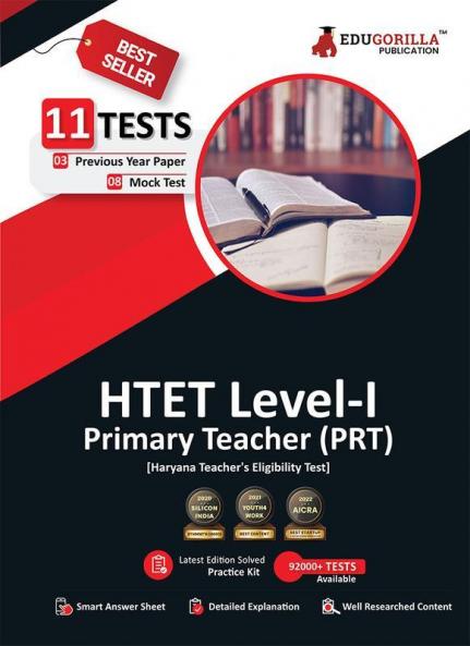 HTET Level-I Exam 2023 (English Edition) - Haryana Primary Teacher (PRT) - 8 Mock Tests and 3 Previous Year Papers (1600 Solved Questions) with Free Access to Online Tests