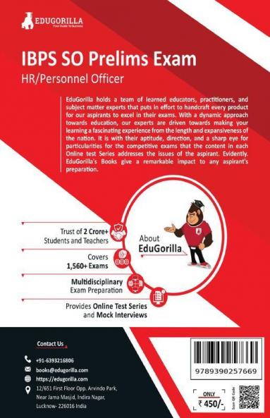 IBPS SO HR/Personnel Officer (Scale I) Prelims Exam 2023 (English Edition) 2023 - 8 Mock Tests and 6 Sectional Tests (1500 Solved Questions) with Free Access To Online Tests