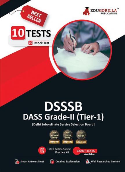 DSSSB DASS Grade II (Tier-1) Exam Preparation Book 2023 (English Edition) - 10 Full Length Mock Tests (2000 Solved Questions) with Free Access to Online Tests