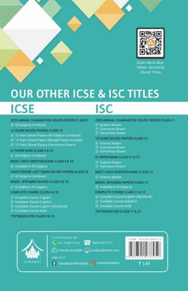 ICSE 10 Years Solved Papers : Hindi: ICSE Class X for 2021 Examinations