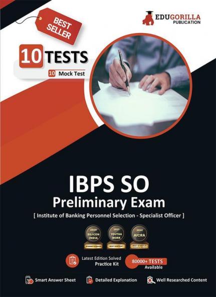 IBPS SO Prelims Exam 2022 (Specialist Officers) | 1500+ Solved Questions [10 Full-length Mock Tests] | Free Access to Online Tests