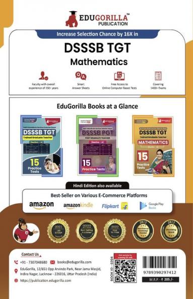 DSSSB TGT Mathematics Exam Prep Book 2023 (English Edition) : Trained Graduate Teacher (Concerned Subject - Section B) - 10 Practice Tests with Free Access To Online Tests