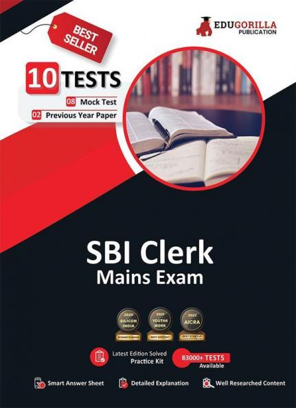 SBI Clerk Mains Exam 2023 (English Edition) - 8 Full Length Mock Tests and 2 Previous Year Papers (1900 Solved Questions) with Free Access To Online Tests