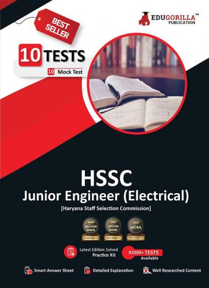 HSSC Junior Engineer Electrical (EE) Book 2023 - Haryana Staff Selection Commission - 10 Full Length Mock Tests (Solved) with Free Access to Online Tests