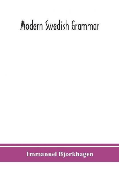 Modern Swedish grammar