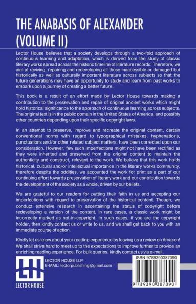 The Anabasis Of Alexander (Volume Ii)