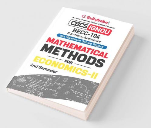 BECC-104 Mathematical Methods in Economics - II