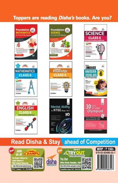 Sainik School Class 6 Entrance Exam Year-wise Solved Papers (2020-2015) with 5 Mock Tests