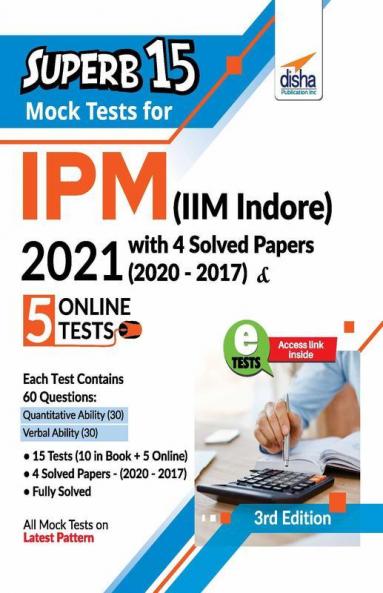SuperB 15 Mock Tests for IPM (IIM Indore) 2021 with 4 Solved Papers (2020 - 2017) & 5 Online Tests 3rd Edition