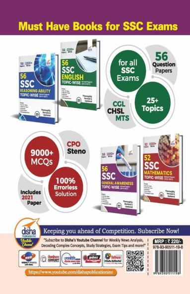 56 SSC General Awareness Topic-wise Solved Papers (2010 - 2021) - CGL CHSL MTS CPO 4th Edition