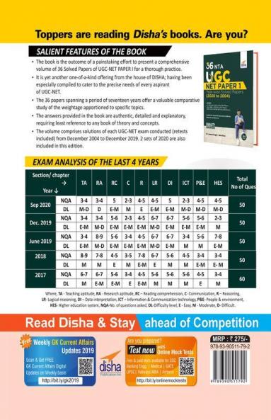 36 NTA UGC NET Paper 1 Year-wise Solved Papers (2020 to 2004) 4th Edition