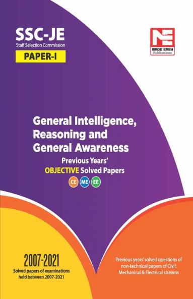 SSC JE General Intelligence Reasonsing and General Awareness Preivous Years Solved Papers