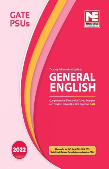 General English for GATE and PSUs: 2022 : Theory with Previous Years Solved Papers