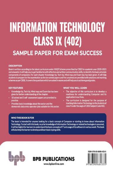 Information Technology for Class IX (402)