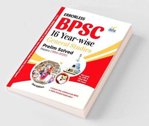 Errorless BPSC 16 Year-wise General Studies Prelim Solved Papers (2004 - 2020) 2nd Edition