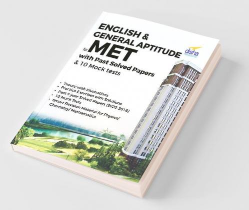 English & General Aptitude for Manipal Entrance Test (MET) with 4 Past Solved Papers & 10 Mock Tests