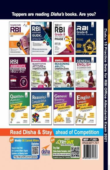 15 Practice Sets for RBI Office Attendants Exam 2021