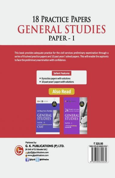 UPSC 2021 : General Studies Paper I : 18 Practice Papers