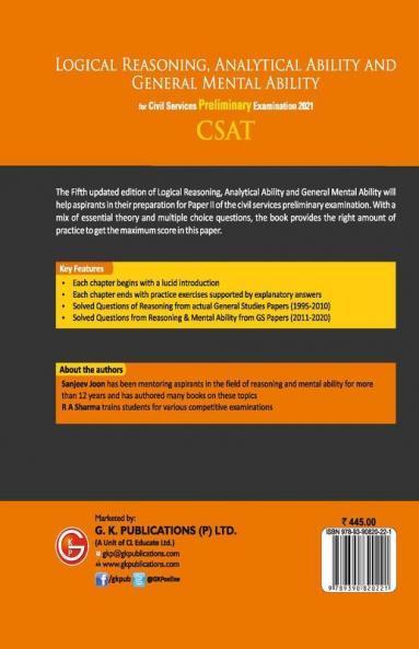 CSAT 2021 : Logical Reasoning Analytical Ability & General Mental Ability 5e