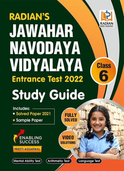 Jawahar Navodaya Vidyalaya Book for Class 6 Entrance Exam 2022 from the House of RS Aggarwal (English Medium)
