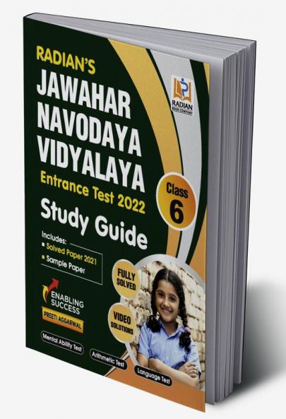 Jawahar Navodaya Vidyalaya Book for Class 6 Entrance Exam 2022 from the House of RS Aggarwal (English Medium)