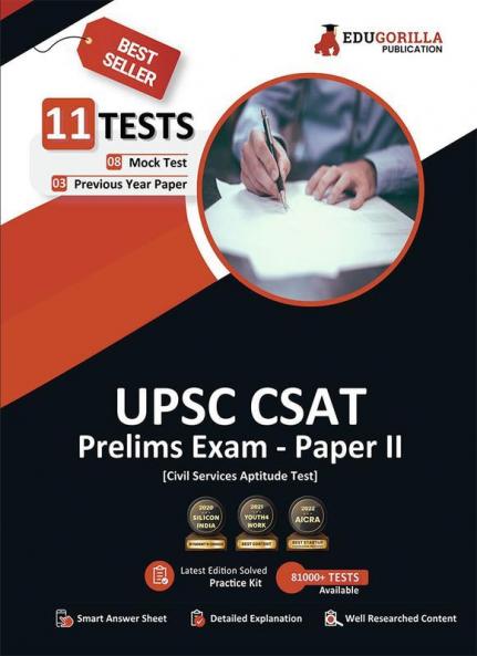 UPSC CSAT Prelims (Paper - 2) Book 2023 (English Edition) - Civil Services Aptitude Test - 8 Mock Tests and 3 Previous Year Papers with Free Access to Online Tests