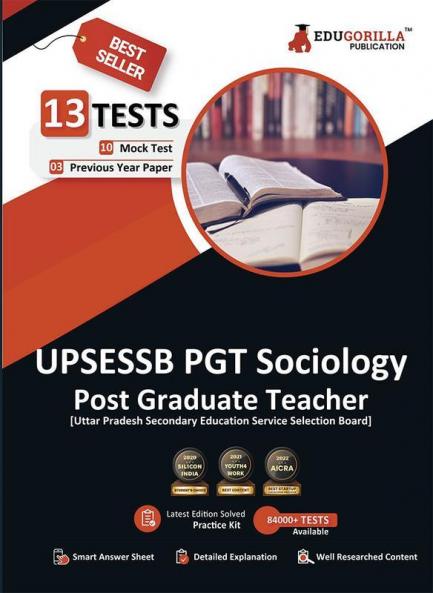 UP PGT Sociology Book 2023 (English Edition) - 10 Full Length Mock Tests and 3 Previous Year Papers (1600 Solved Questions) UPSESSB with Free Access to Online Tests
