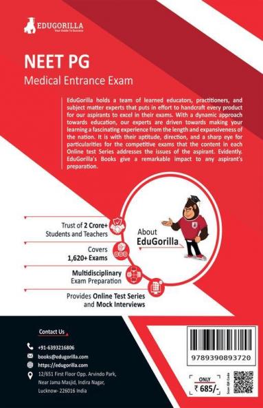 NEET PG Entrance Exam Preparation Book 2025 - 10 Full Length Mock Tests and 2 Previous Year Papers (2400 Solved Objective Questions) with Free Access to Online Tests