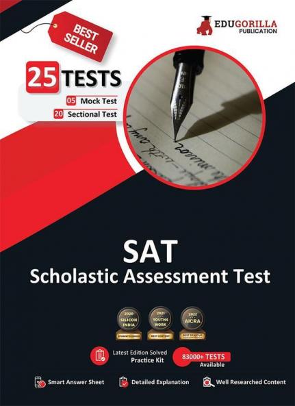 SAT : Scholastic Assessment Test 2023 (English Edition) - 20 Sectional Tests and 5 Full Length Mock Tests (1500 Solved Questions) with Free Access to Online Tests