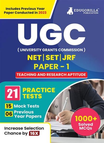 NTA UGC NET Paper 1 Book 2023 (English Edition) : Teaching and Research Aptitude Logical/Mathematical Reasoning - 15 Mock Tests and 6 Previous Year Papers (1000 Solved MCQs) with Free Access to Online Tests
