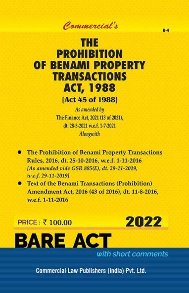 The Prohibition of Benami Property Transactions Act 1988