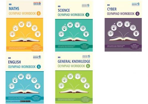 SBB Maths Science Cyber English & GK Olympiad Workbook Combo  - Class 6