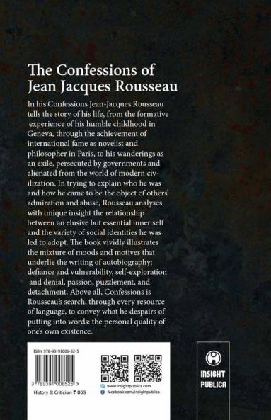 The Confessions of Jean Jacques Rousseau