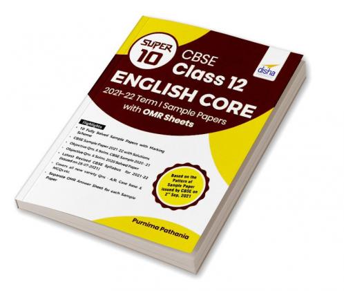 Super 10 CBSE Class 12 English Core 2021-22 Term I Sample Papers with OMR Sheets