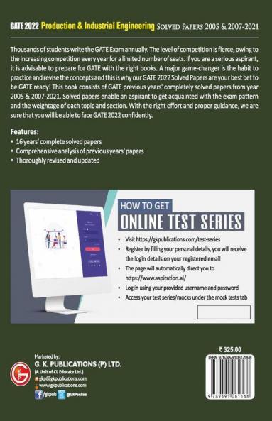 GATE 2022 - Production & Industrial Engineering - Solved Papers (2005 & 2007-2021)