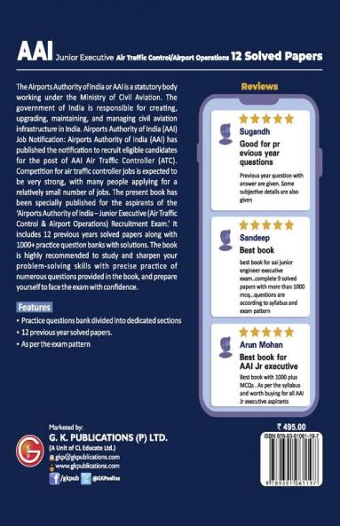 AAI (Airports Authority of India) : Junior Executive - 12 Solved Papers By GKP