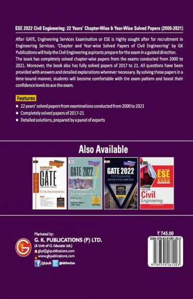 UPSC ESE 2022 : Civil Engineering - Chapter Wise & Year Wise Solved Papers 2000-2021