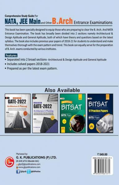 GKP's NATA JEE Main and other B.Arch Entrance Examinations Guide