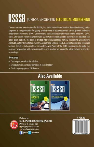 DSSSB 2021 : Junior Engineer - Electrical Engineering