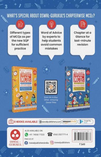 Chapterwise MCQs Vol II for Physics Chemistry Maths Biology Computer Applications: ICSE Class 10 for Semester I 2021 Exam